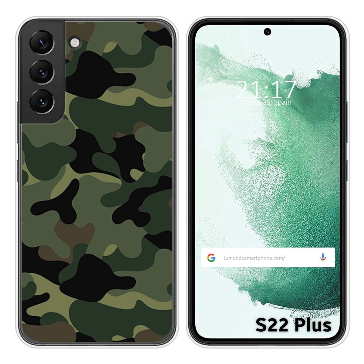 Funda Silicona para Samsung Galaxy S22 Plus 5G diseño Camuflaje Dibujos