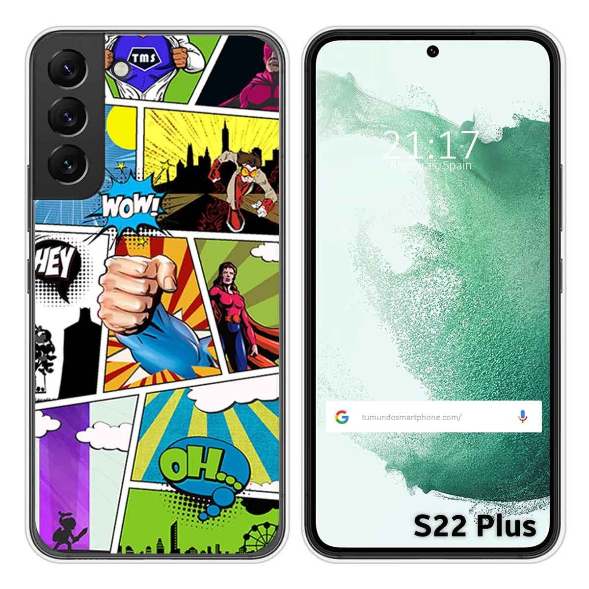 Funda Silicona para Samsung Galaxy S22 Plus 5G diseño Comic Dibujos