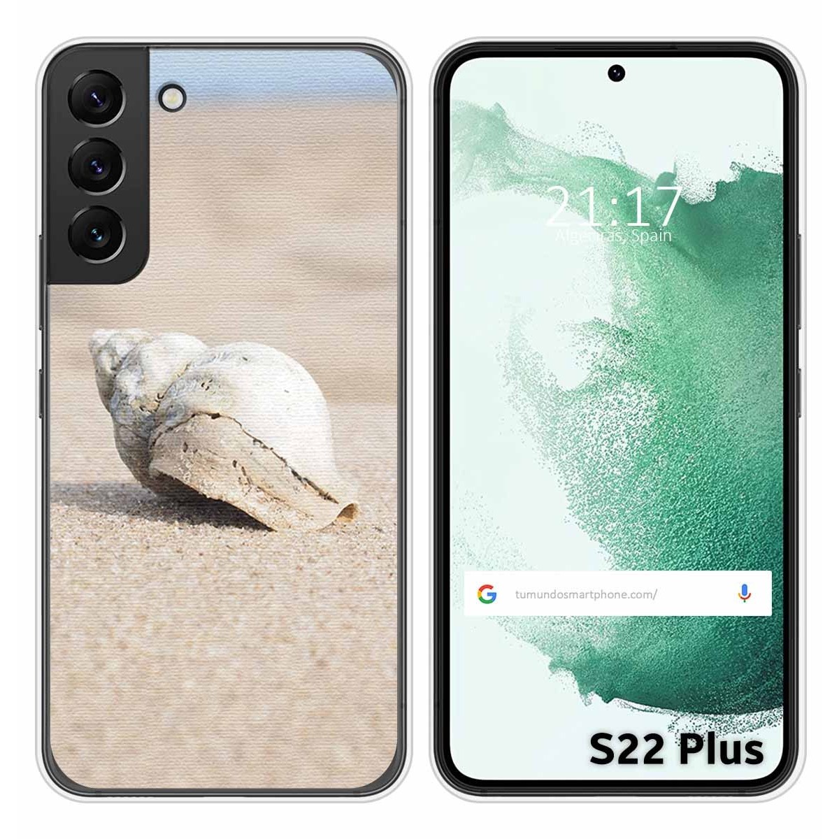 Funda Silicona para Samsung Galaxy S22 Plus 5G diseño Concha Dibujos