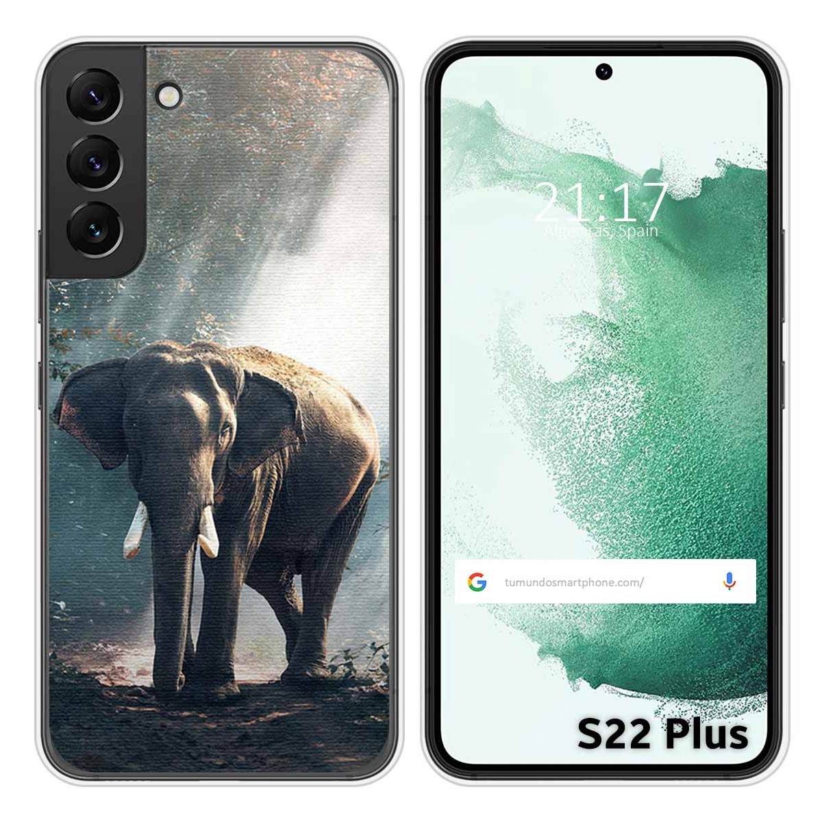 Funda Silicona para Samsung Galaxy S22 Plus 5G diseño Elefante Dibujos
