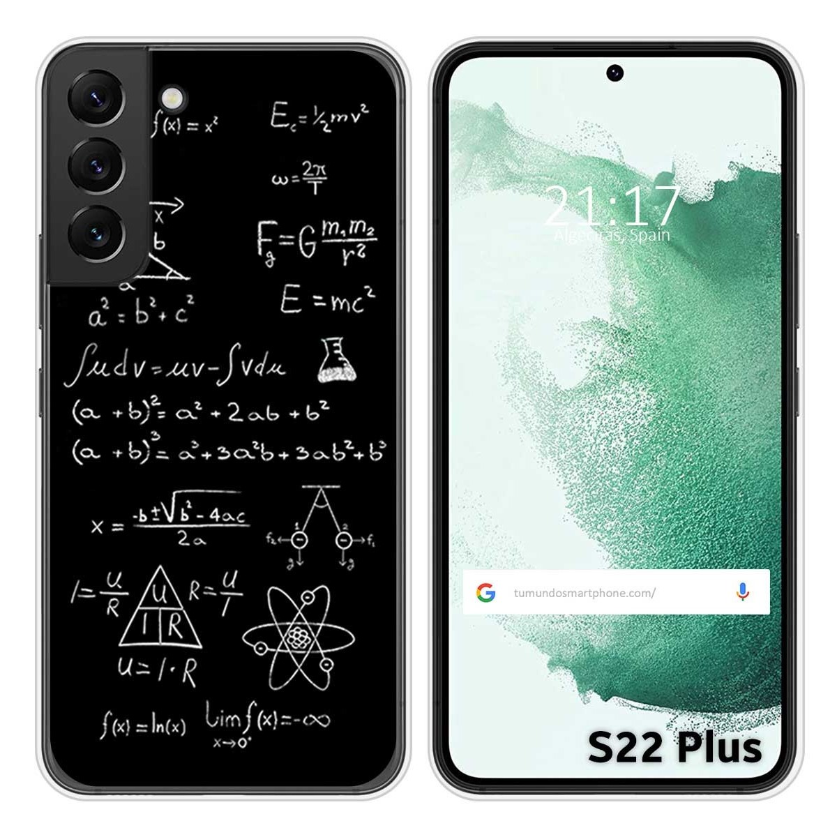 Funda Silicona para Samsung Galaxy S22 Plus 5G diseño Formulas Dibujos