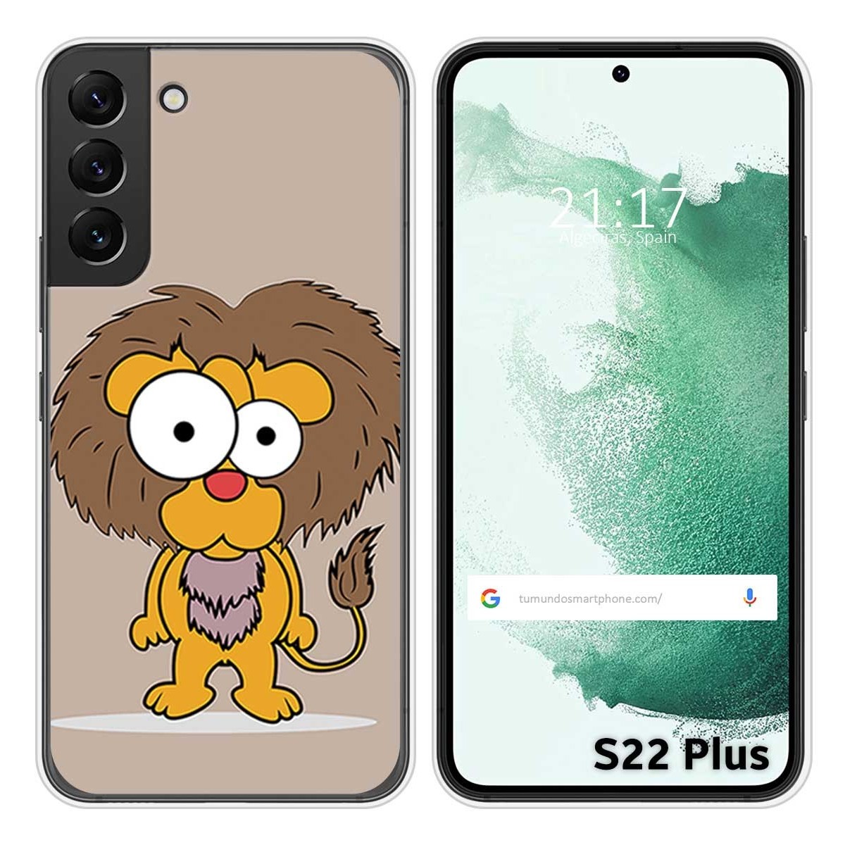 Funda Silicona para Samsung Galaxy S22 Plus 5G diseño Leon Dibujos