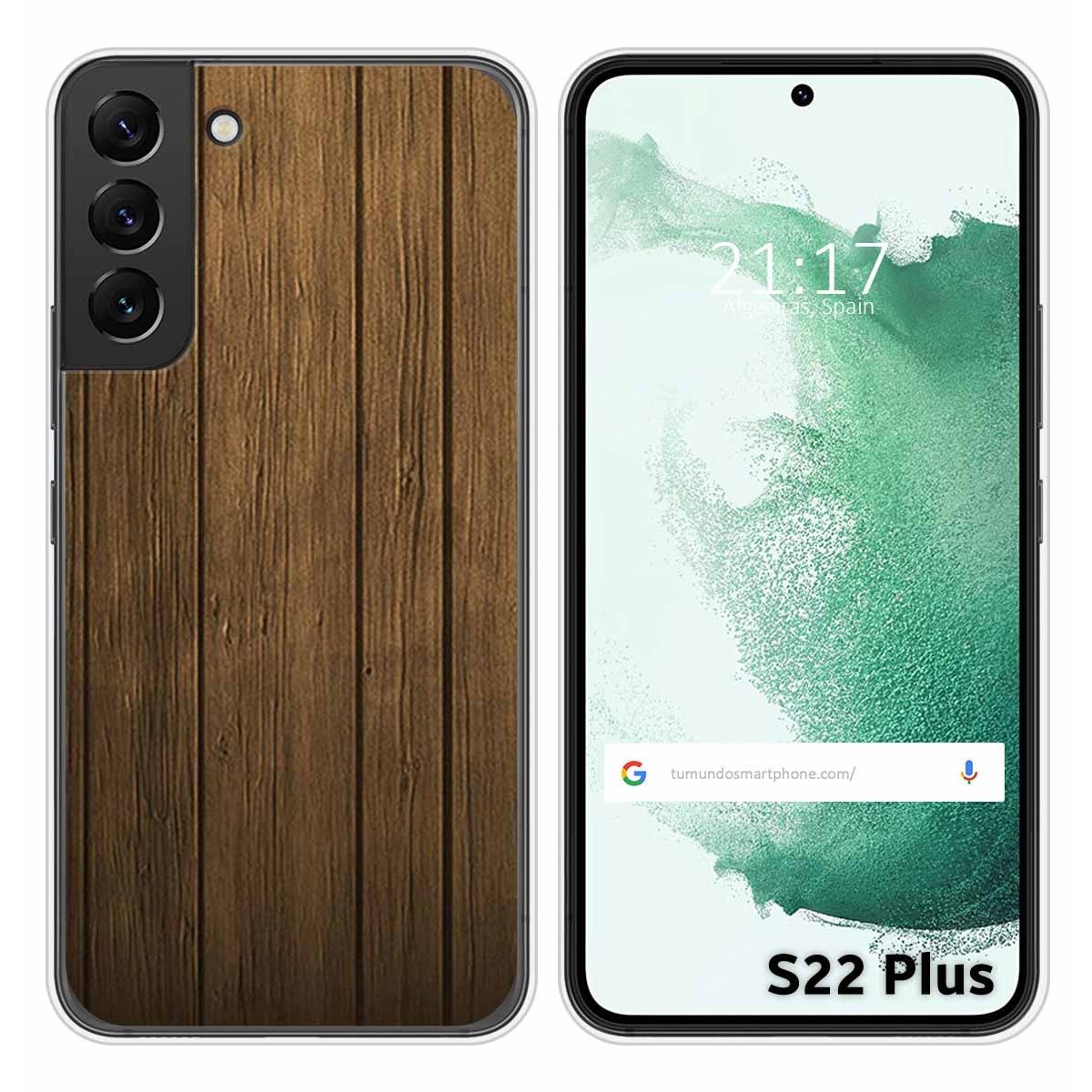 Funda Silicona para Samsung Galaxy S22 Plus 5G diseño Madera Dibujos