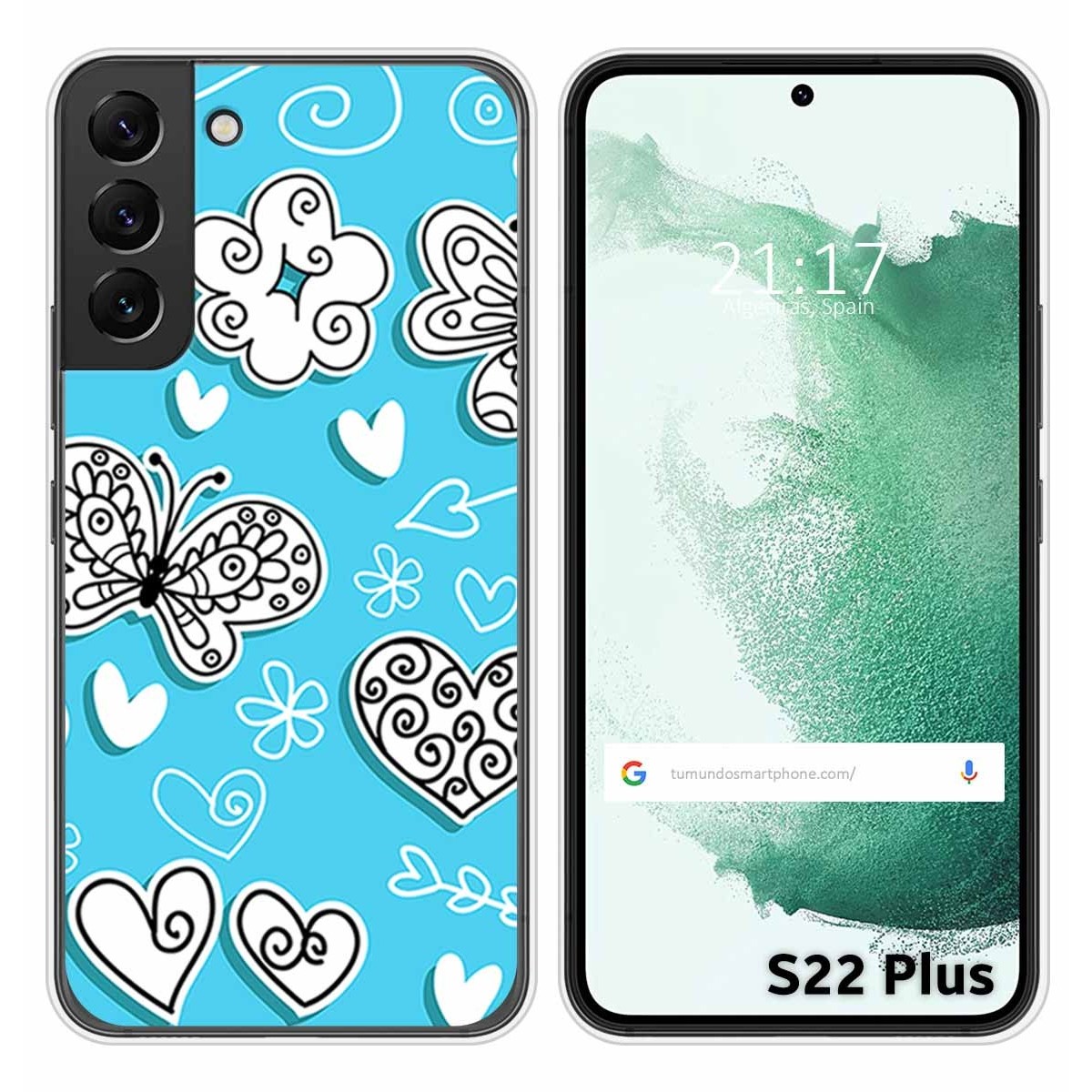 Funda Silicona para Samsung Galaxy S22 Plus 5G diseño Mariposas Dibujos