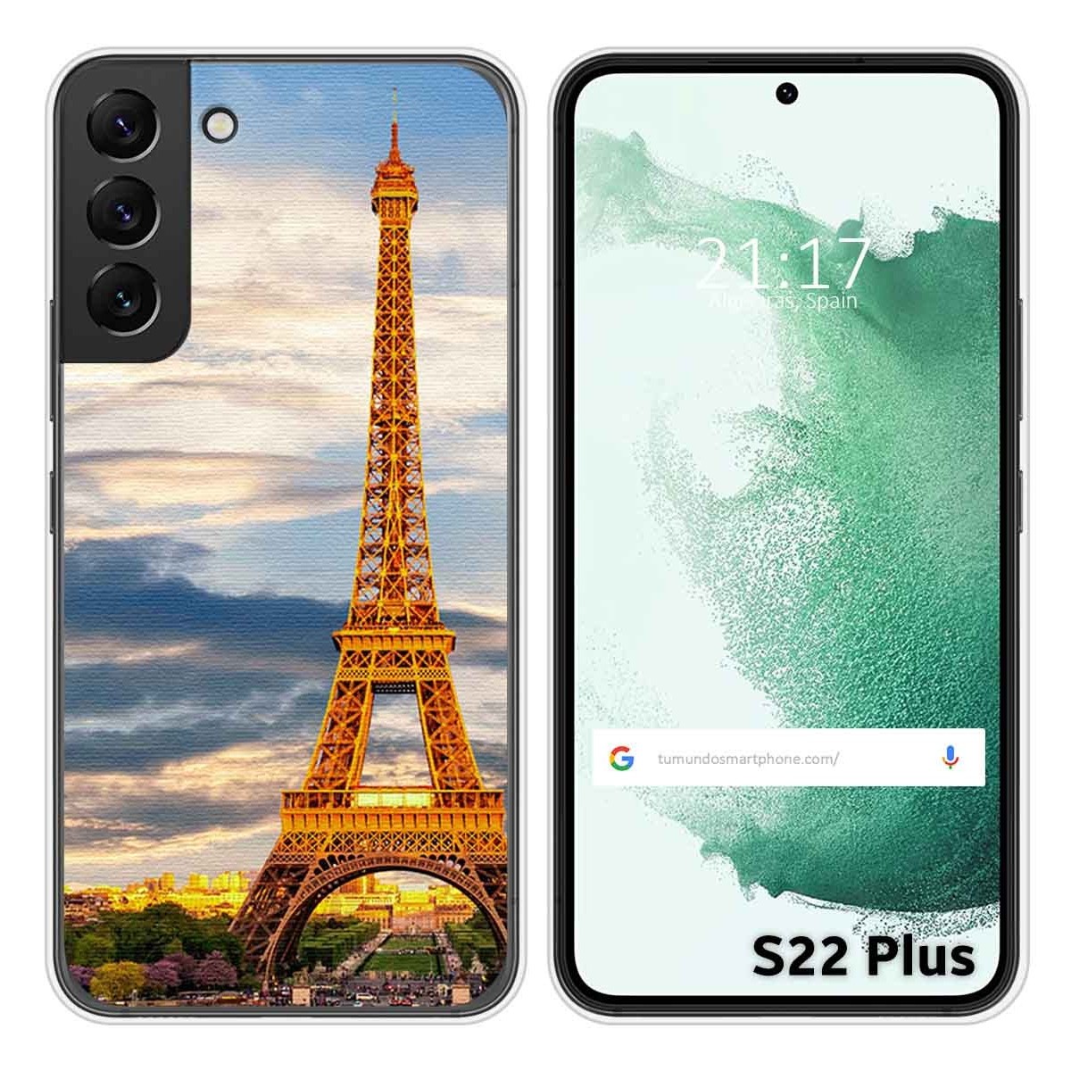 Funda Silicona para Samsung Galaxy S22 Plus 5G diseño Paris Dibujos