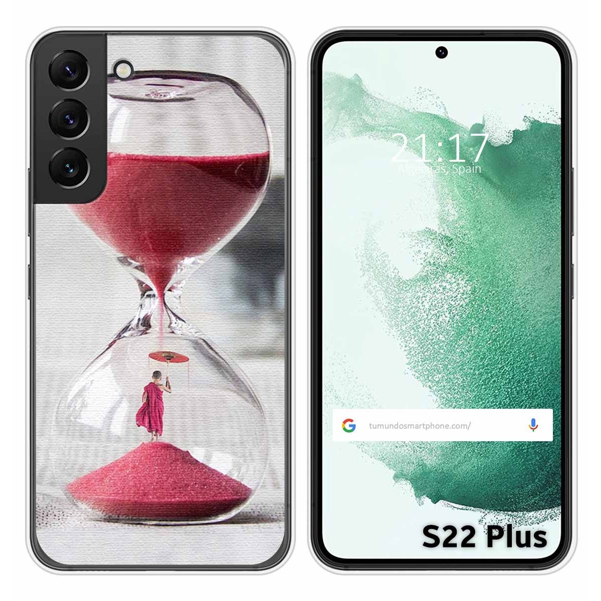 Funda Silicona para Samsung Galaxy S22 Plus 5G diseño Reloj Dibujos