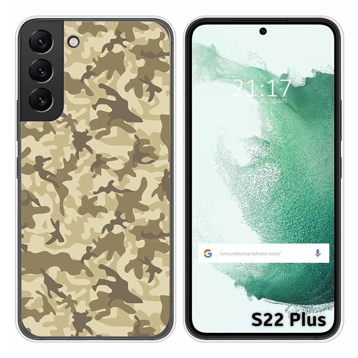 Funda Silicona para Samsung Galaxy S22 Plus 5G diseño Sand Camuflaje Dibujos