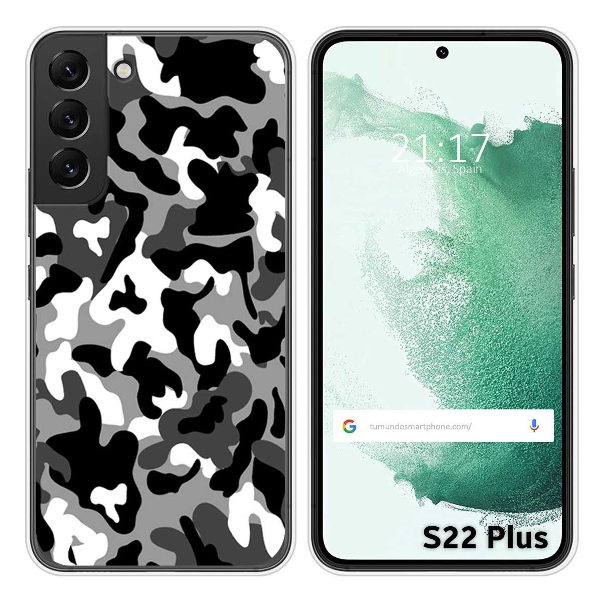 Funda Silicona para Samsung Galaxy S22 Plus 5G diseño Snow Camuflaje Dibujos