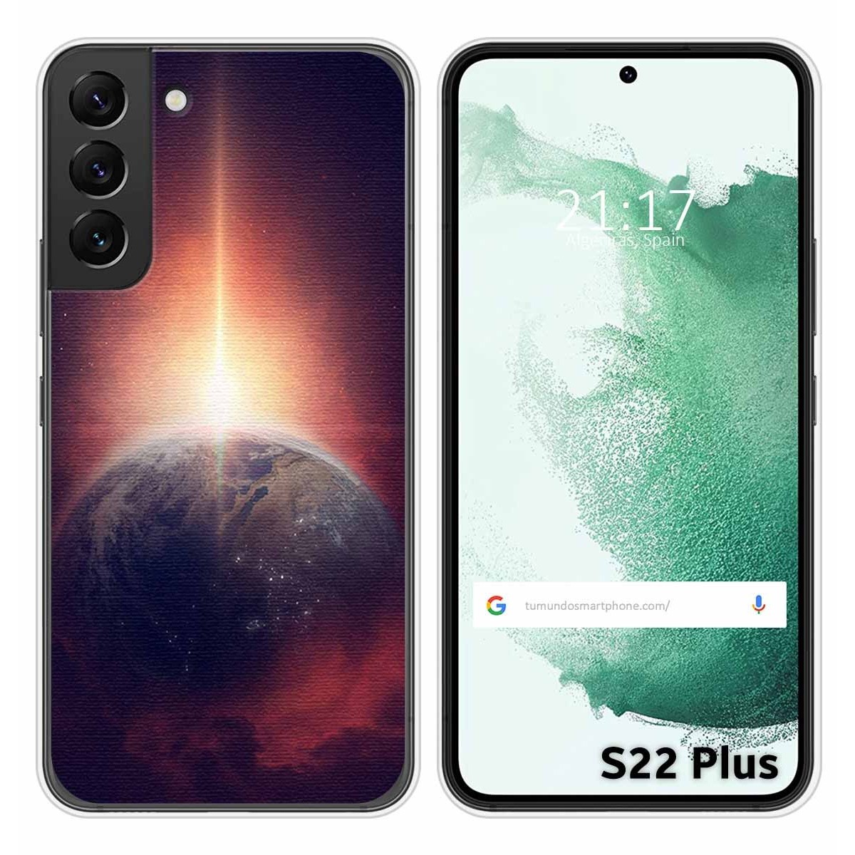 Funda Silicona para Samsung Galaxy S22 Plus 5G diseño Tierra Dibujos