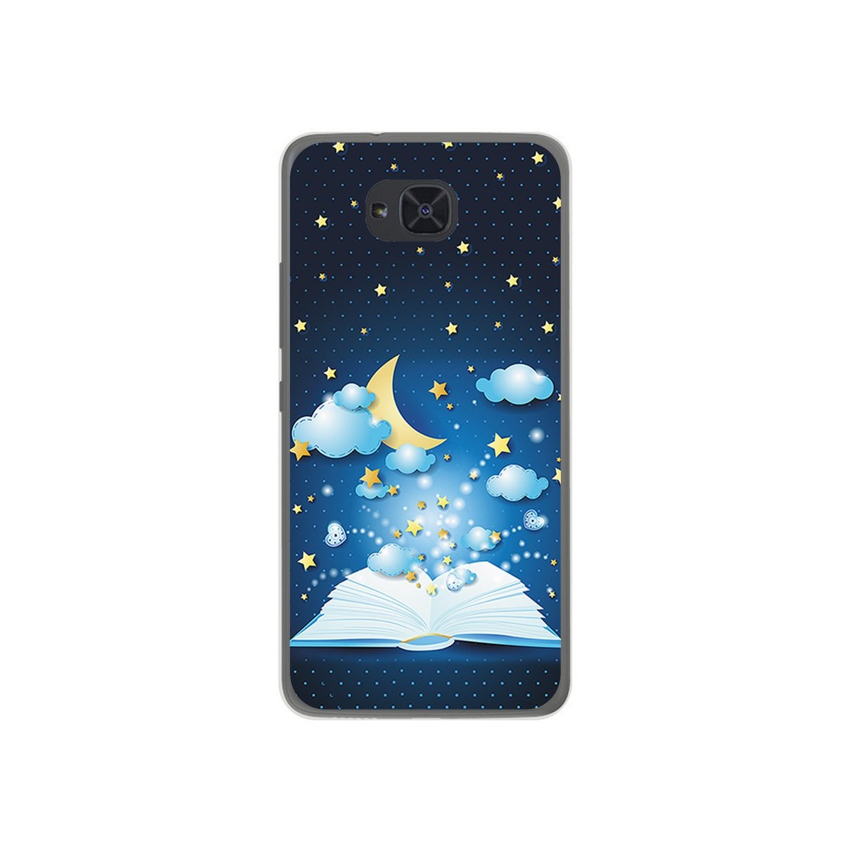 Funda Gel Tpu para Bq Aquaris U2 / U2 Lite Diseño Libro Cuentos Dibujos