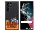Funda Silicona Transparente para Samsung Galaxy S22 Ultra 5G diseño Bufalo Dibujos