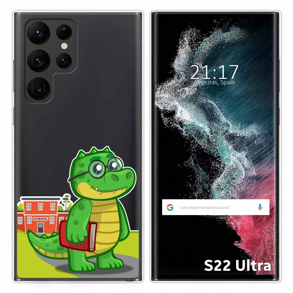 Funda Silicona Transparente para Samsung Galaxy S22 Ultra 5G diseño Coco Dibujos