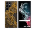 Funda Silicona Transparente para Samsung Galaxy S22 Ultra 5G diseño Hojas Dibujos