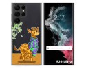 Funda Silicona Transparente para Samsung Galaxy S22 Ultra 5G diseño Jirafa Dibujos
