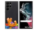 Funda Silicona Transparente para Samsung Galaxy S22 Ultra 5G diseño Leopardo Dibujos