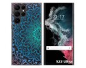 Funda Silicona Transparente para Samsung Galaxy S22 Ultra 5G diseño Mandala Dibujos
