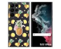 Funda Silicona Transparente para Samsung Galaxy S22 Ultra 5G diseño Piña Dibujos