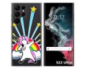 Funda Silicona Transparente para Samsung Galaxy S22 Ultra 5G diseño Unicornio Dibujos