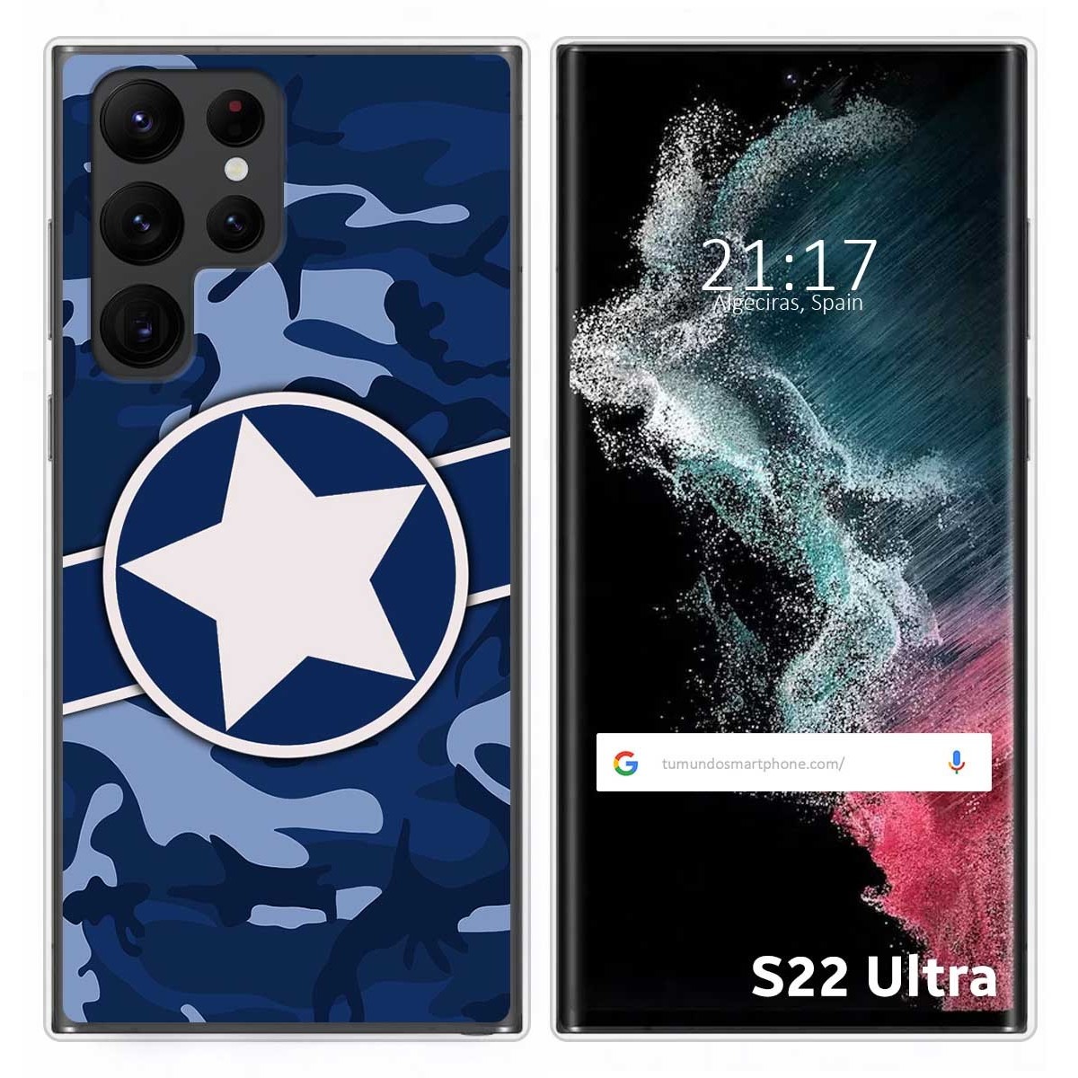 Funda Silicona para Samsung Galaxy S22 Ultra 5G diseño Camuflaje 03 Dibujos