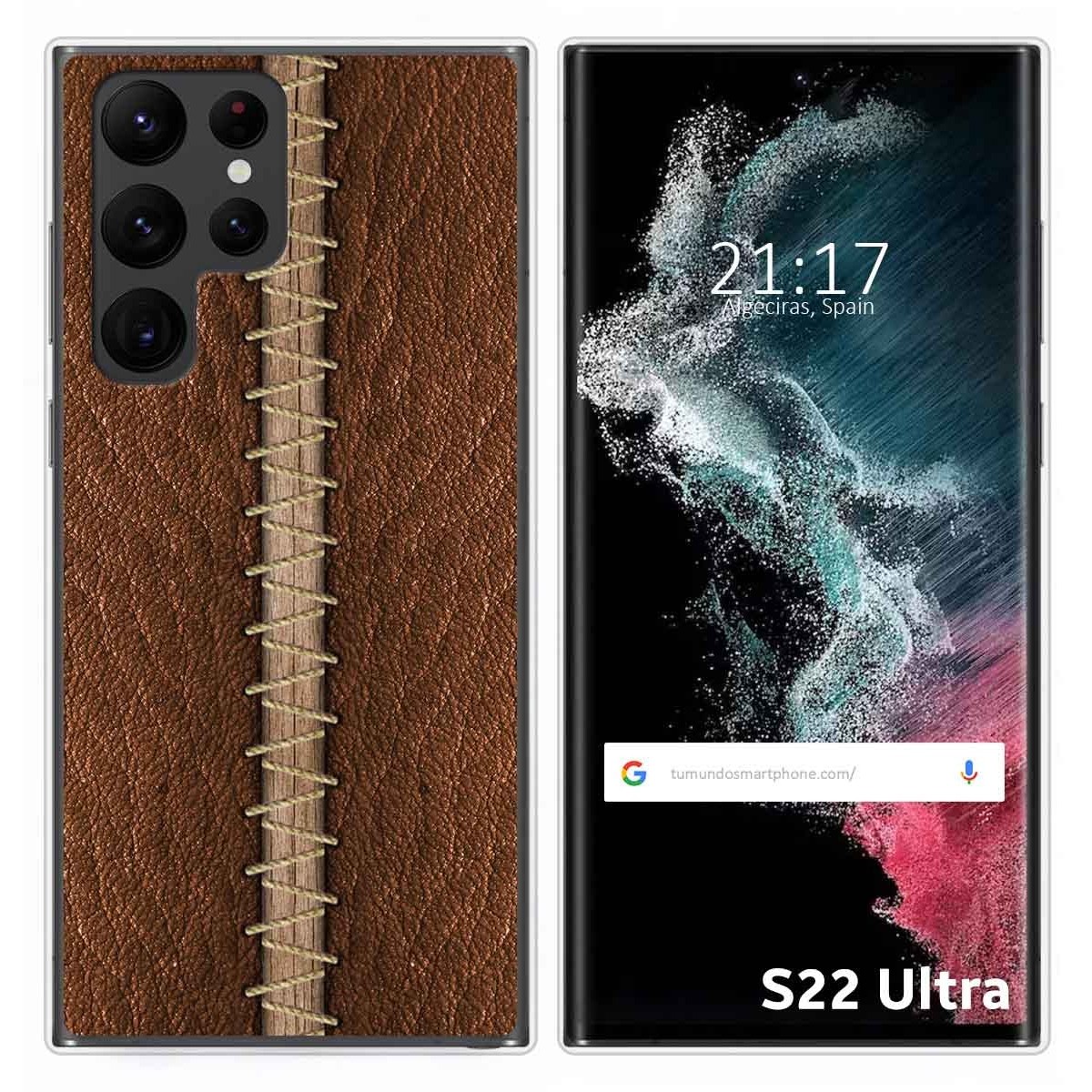 Funda Silicona para Samsung Galaxy S22 Ultra 5G diseño Cuero 01 Dibujos