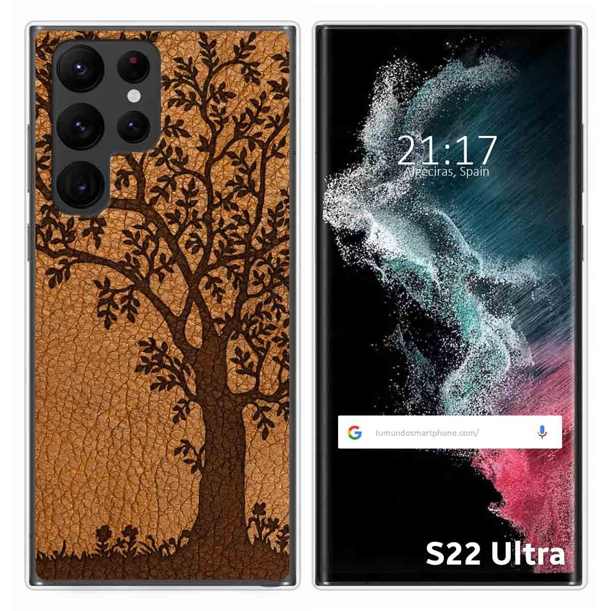 Funda Silicona para Samsung Galaxy S22 Ultra 5G diseño Cuero 03 Dibujos