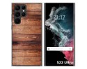 Funda Silicona para Samsung Galaxy S22 Ultra 5G diseño Madera 02 Dibujos