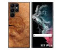 Funda Silicona para Samsung Galaxy S22 Ultra 5G diseño Madera 04 Dibujos