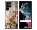 Funda Silicona para Samsung Galaxy S22 Ultra 5G diseño Madera 08 Dibujos