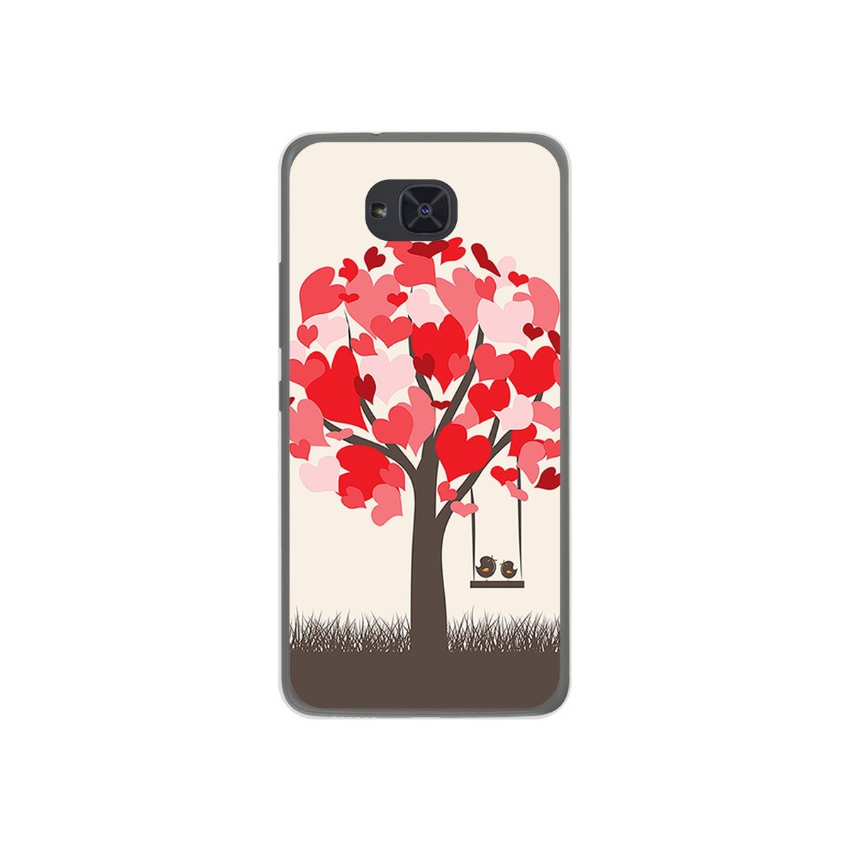 Funda Gel Tpu para Bq Aquaris U2 / U2 Lite Diseño Pajaritos Dibujos