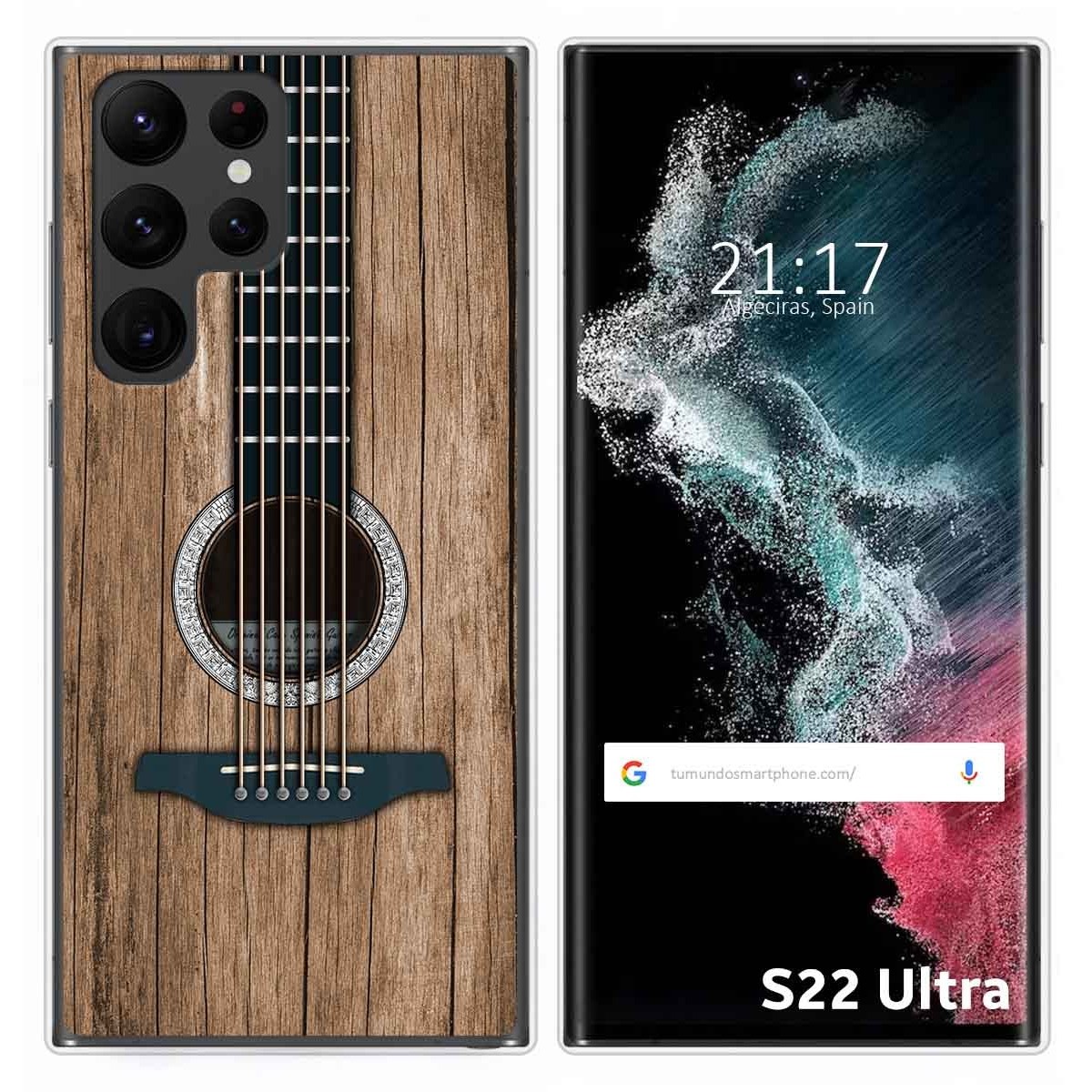 Funda Silicona para Samsung Galaxy S22 Ultra 5G diseño Madera 11 Dibujos