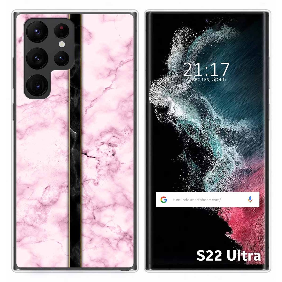 Funda Silicona para Samsung Galaxy S22 Ultra 5G diseño Mármol 04 Dibujos