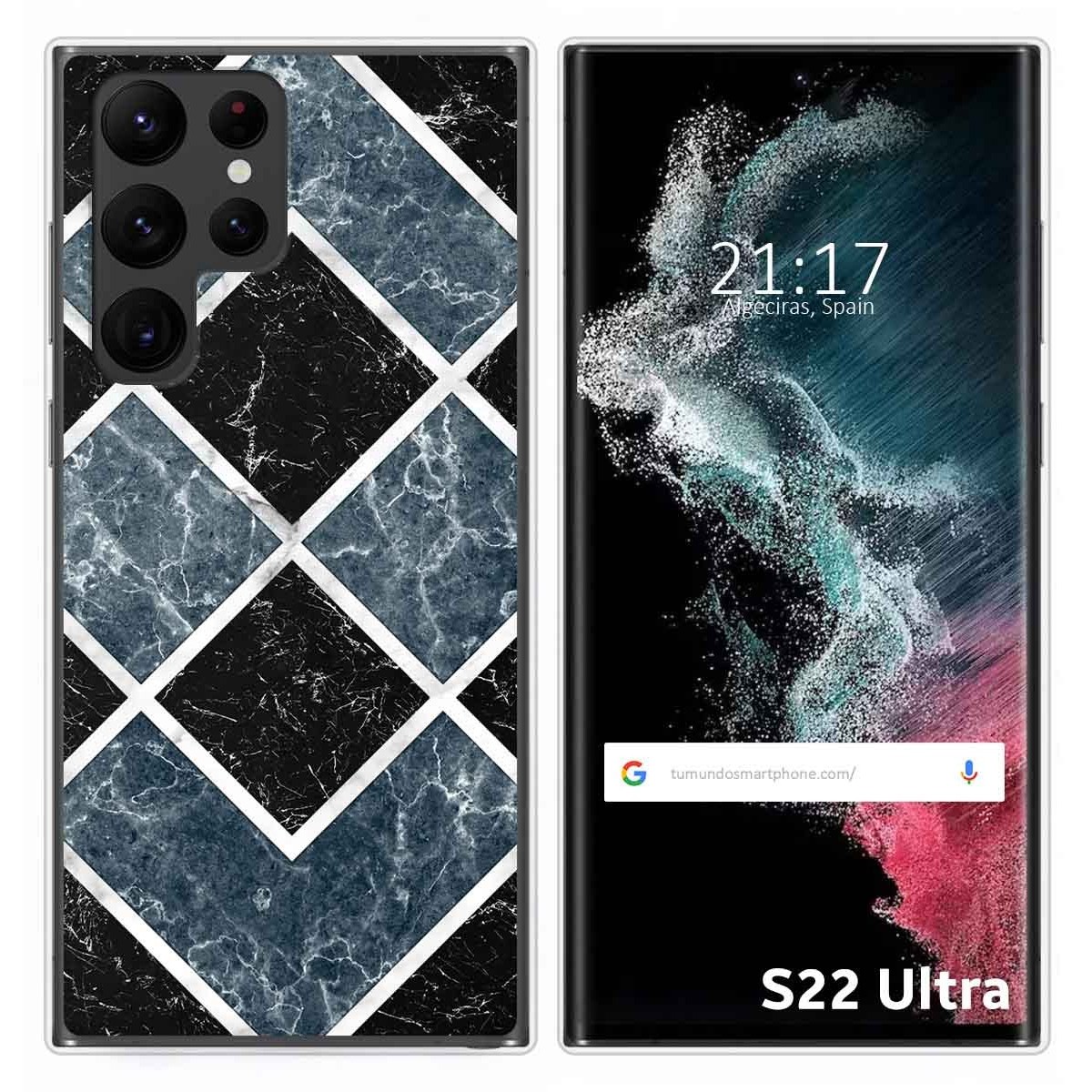 Funda Silicona para Samsung Galaxy S22 Ultra 5G diseño Mármol 06 Dibujos