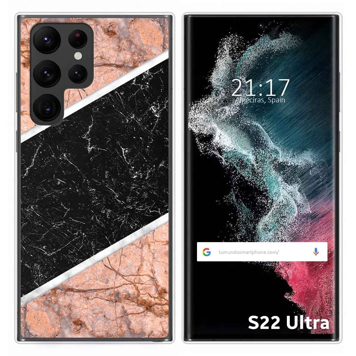 Funda Silicona para Samsung Galaxy S22 Ultra 5G diseño Mármol 07 Dibujos