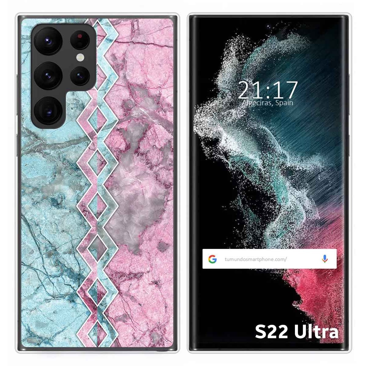 Funda Silicona para Samsung Galaxy S22 Ultra 5G diseño Mármol 08 Dibujos