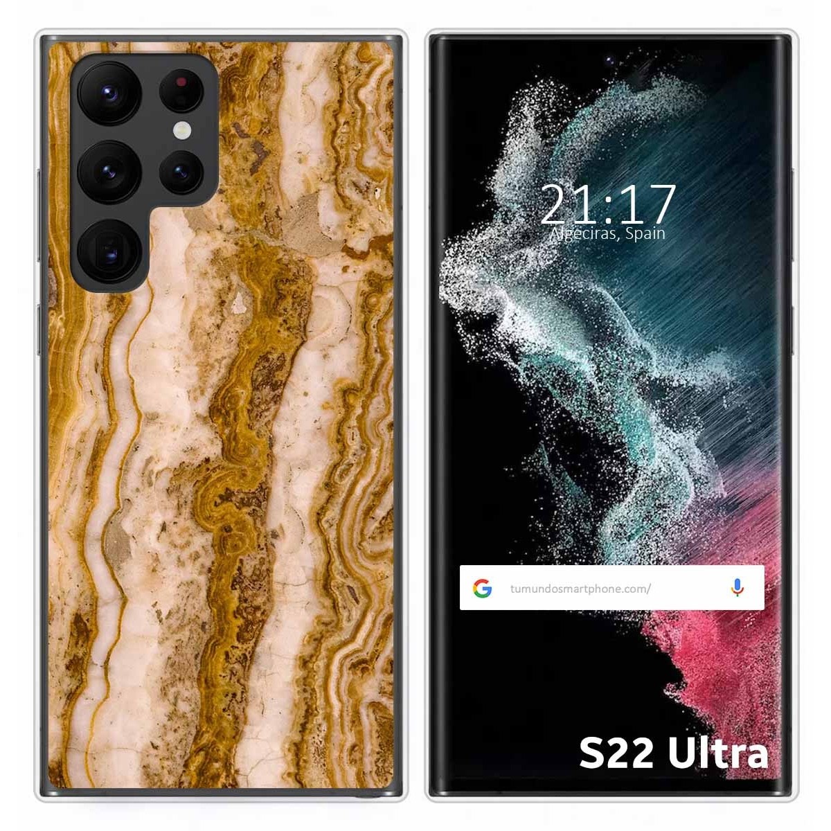 Funda Silicona para Samsung Galaxy S22 Ultra 5G diseño Mármol 10 Dibujos