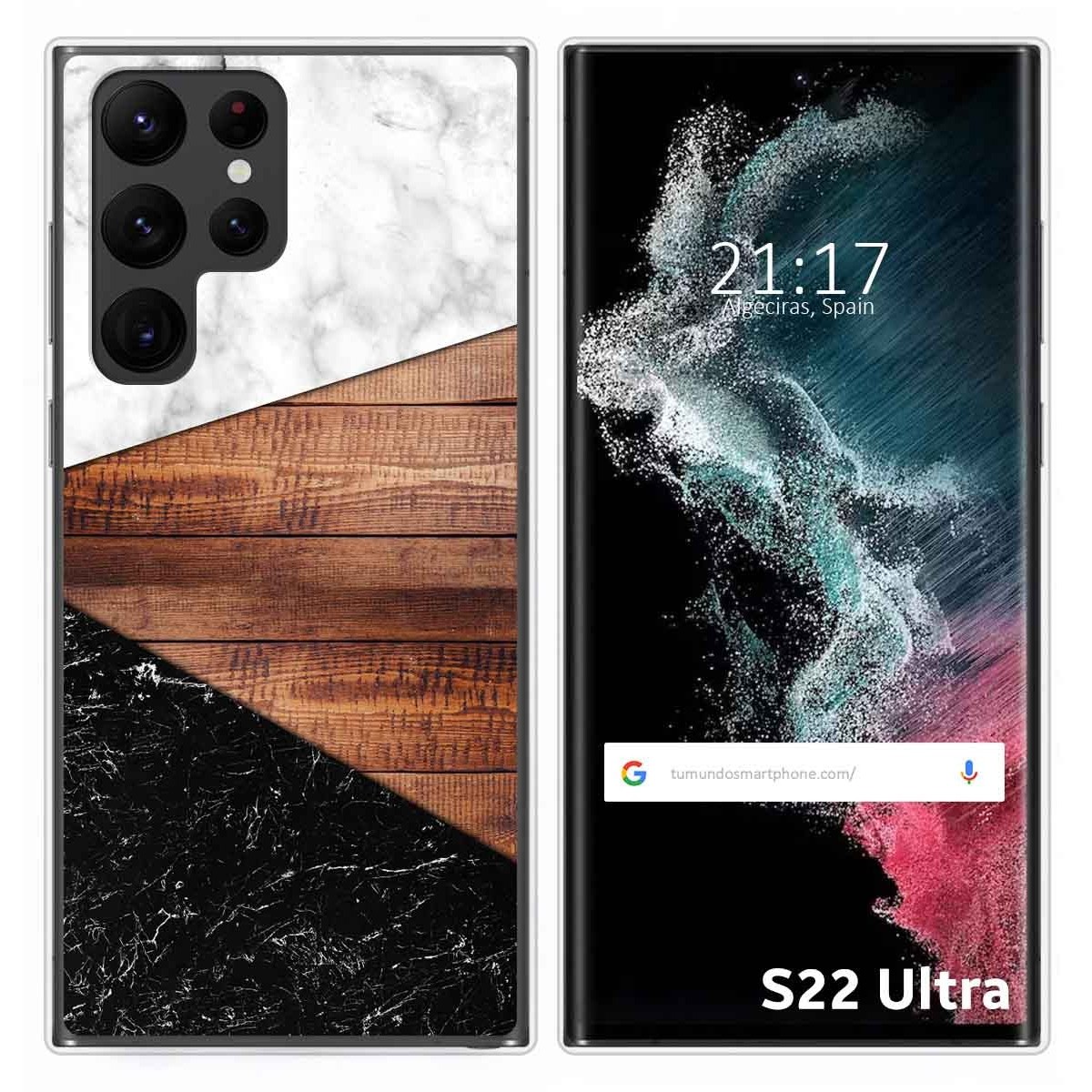 Funda Silicona para Samsung Galaxy S22 Ultra 5G diseño Mármol 11 Dibujos