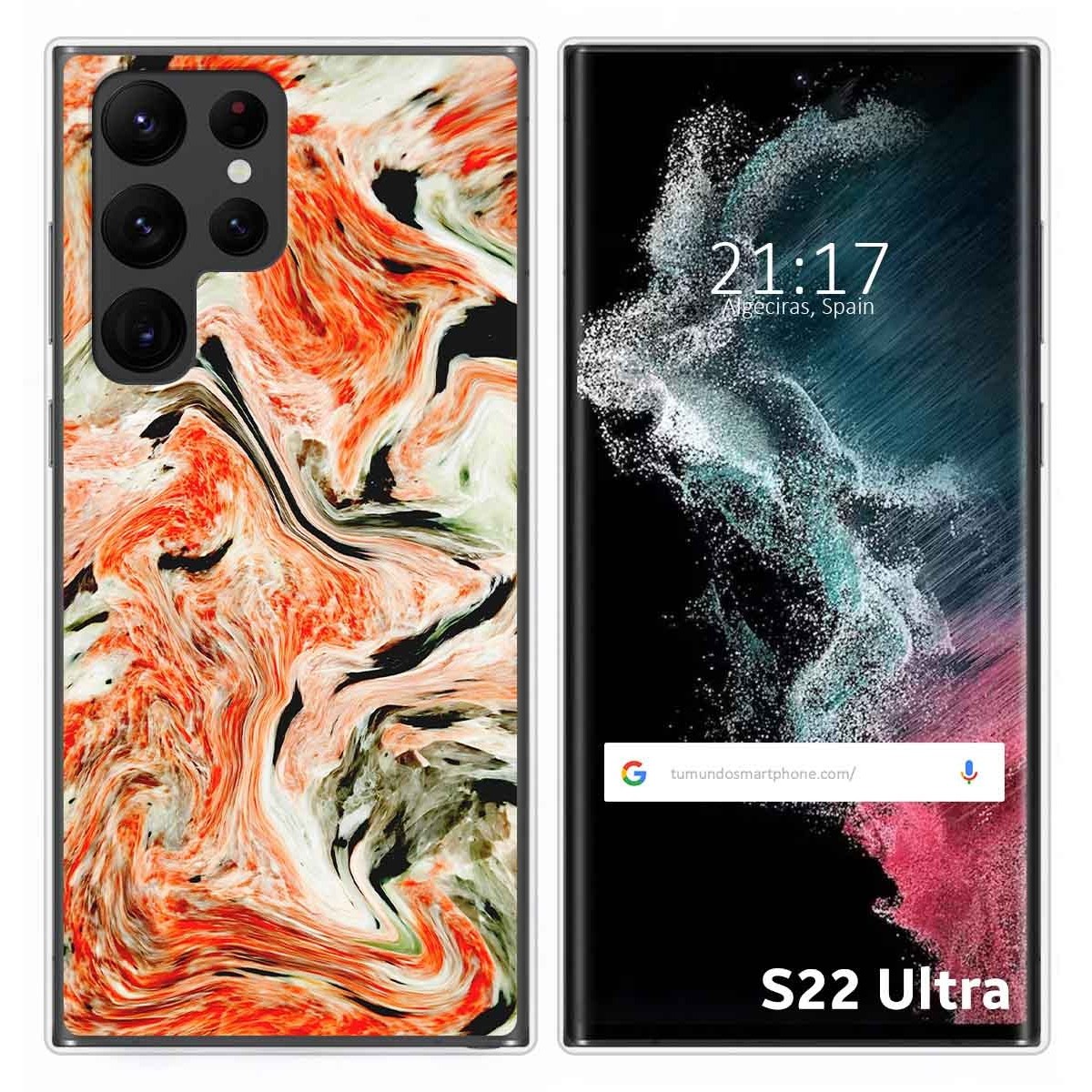 Funda Silicona para Samsung Galaxy S22 Ultra 5G diseño Mármol 12 Dibujos