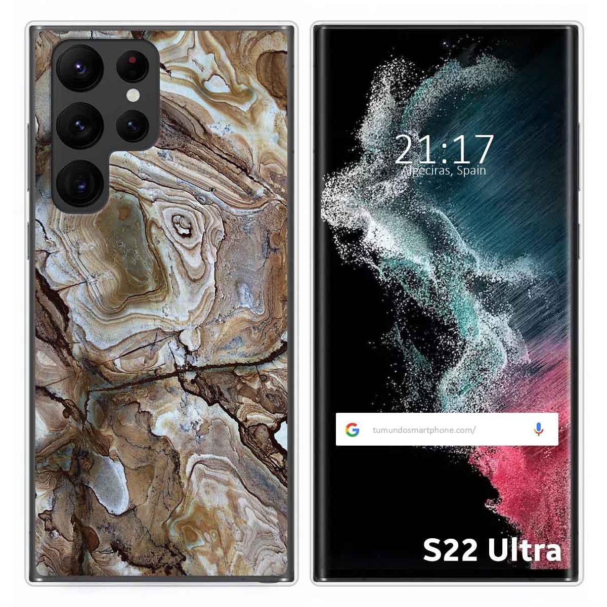 Funda Silicona para Samsung Galaxy S22 Ultra 5G diseño Mármol 14 Dibujos