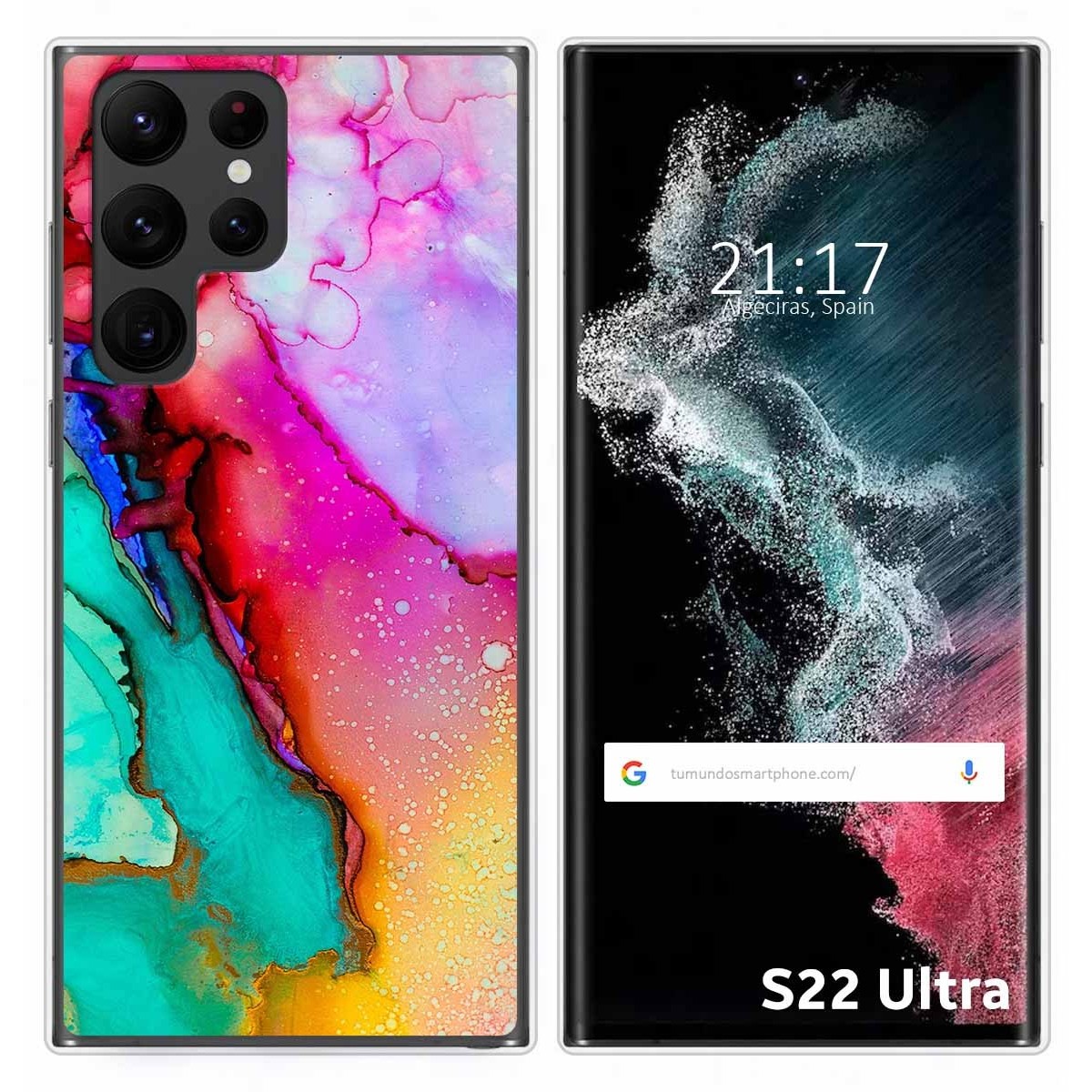 Funda Silicona para Samsung Galaxy S22 Ultra 5G diseño Mármol 15 Dibujos