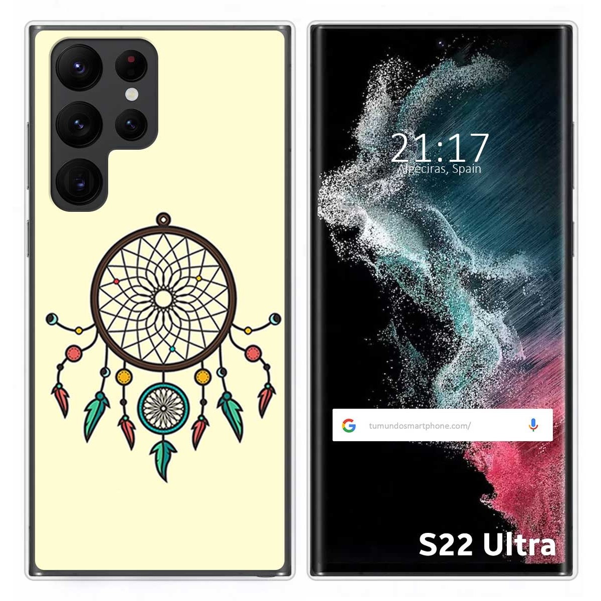 Funda Silicona para Samsung Galaxy S22 Ultra 5G diseño Atrapasueños Dibujos
