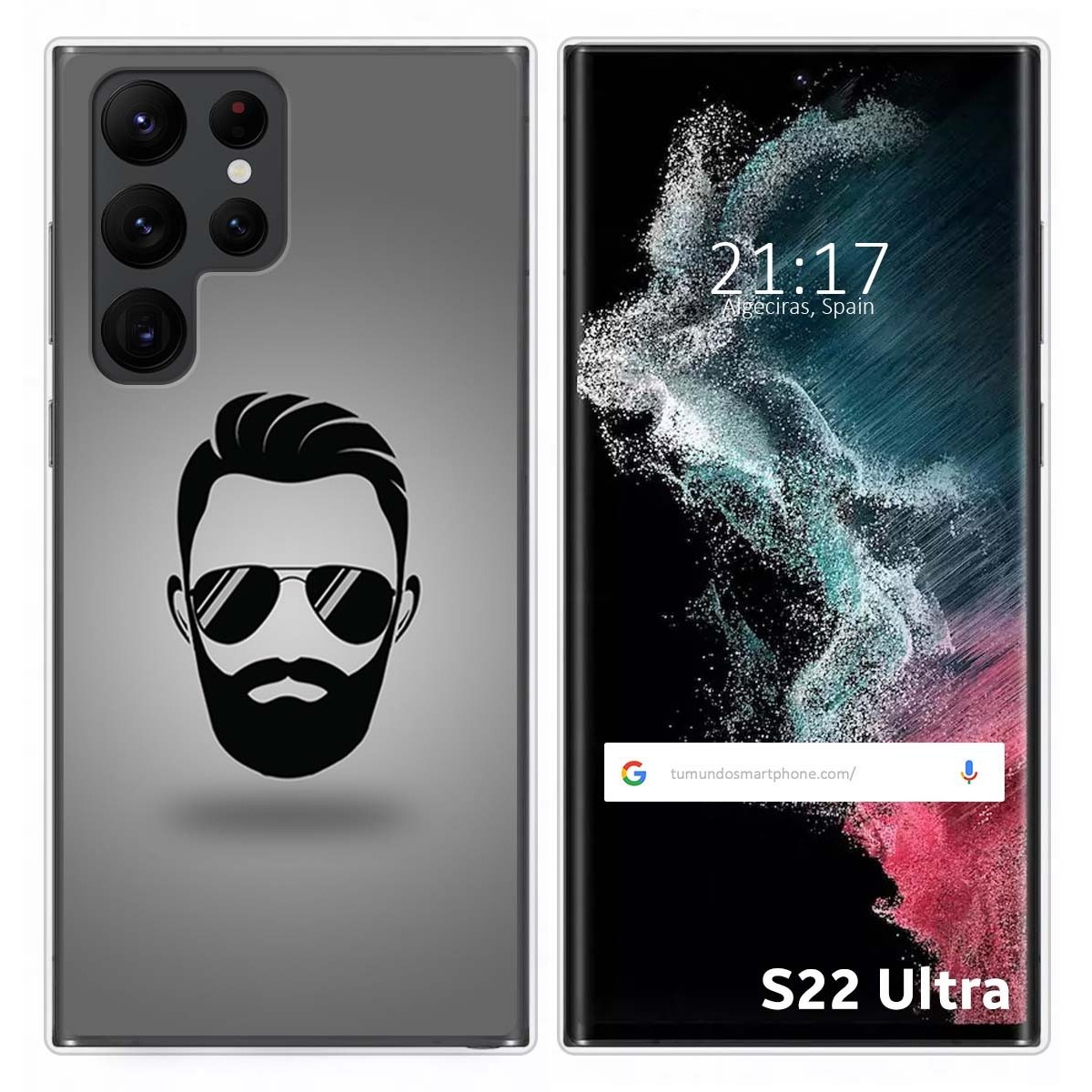 Funda Silicona para Samsung Galaxy S22 Ultra 5G diseño Barba Dibujos