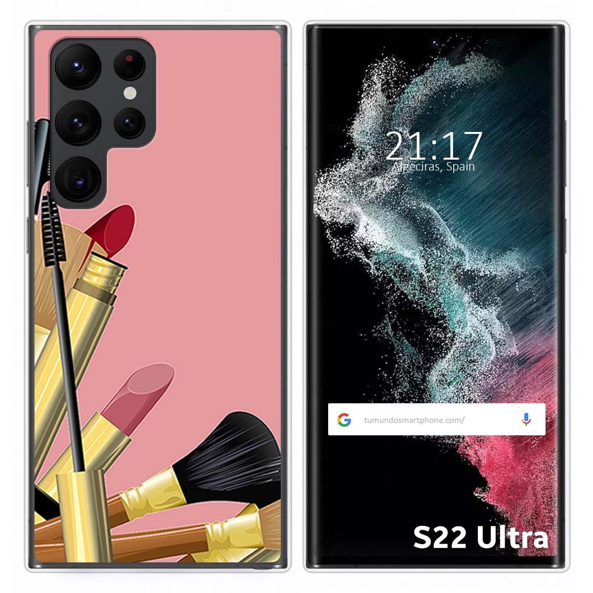 Funda Silicona para Samsung Galaxy S22 Ultra 5G diseño Brochas Dibujos