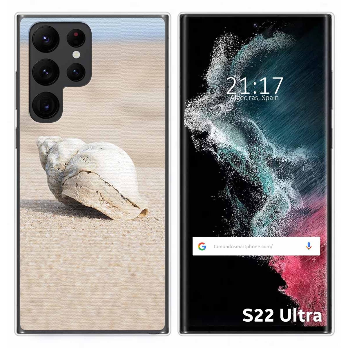 Funda Silicona para Samsung Galaxy S22 Ultra 5G diseño Concha Dibujos