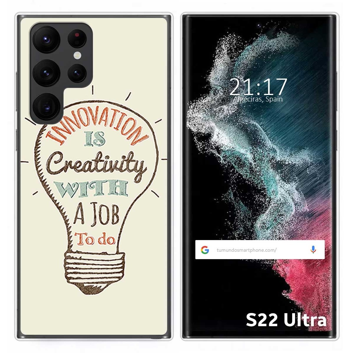Funda Silicona para Samsung Galaxy S22 Ultra 5G diseño Creativity Dibujos