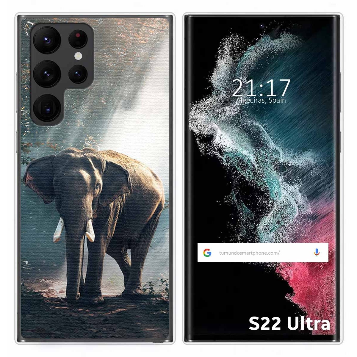 Funda Silicona para Samsung Galaxy S22 Ultra 5G diseño Elefante Dibujos