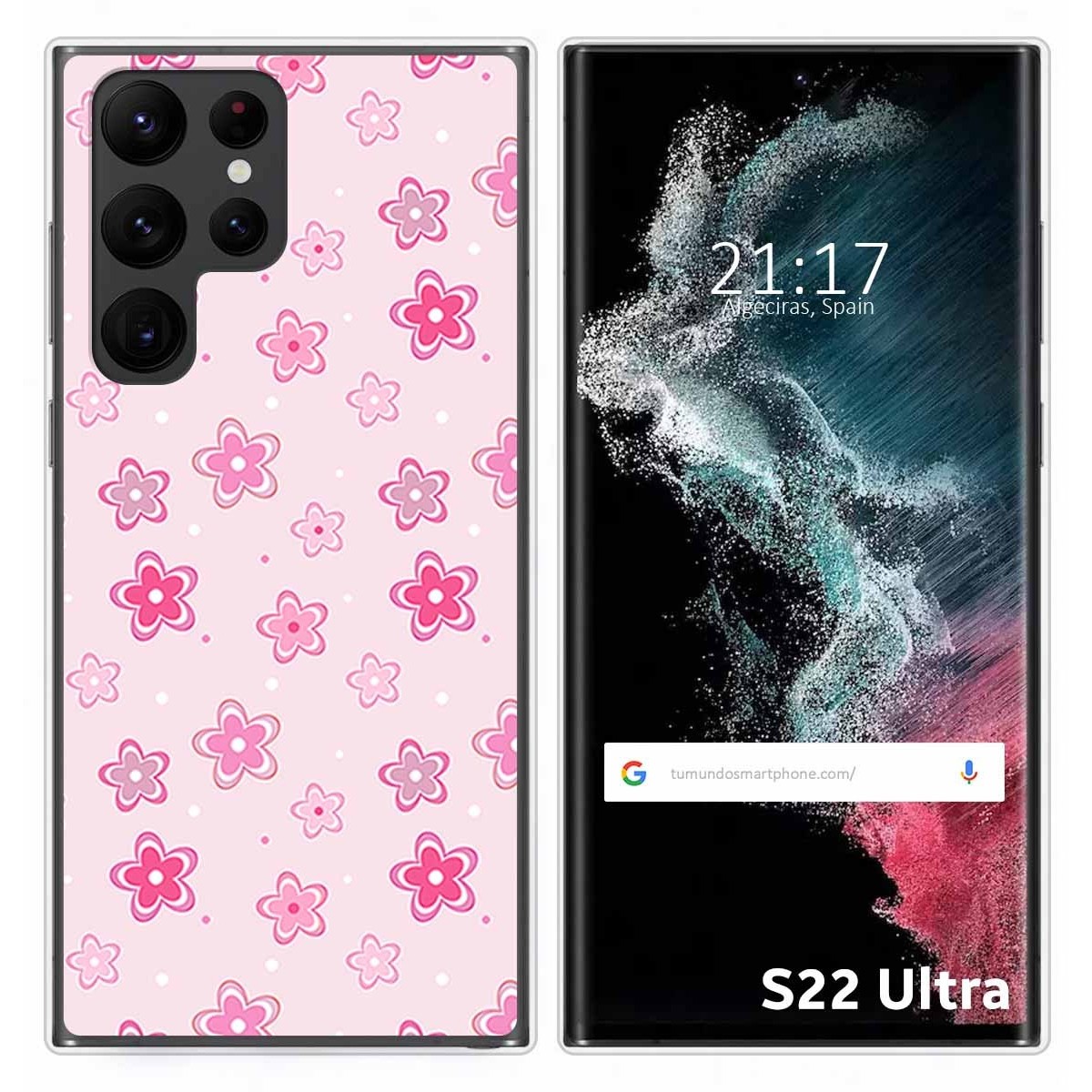 Funda Silicona para Samsung Galaxy S22 Ultra 5G diseño Flores Dibujos
