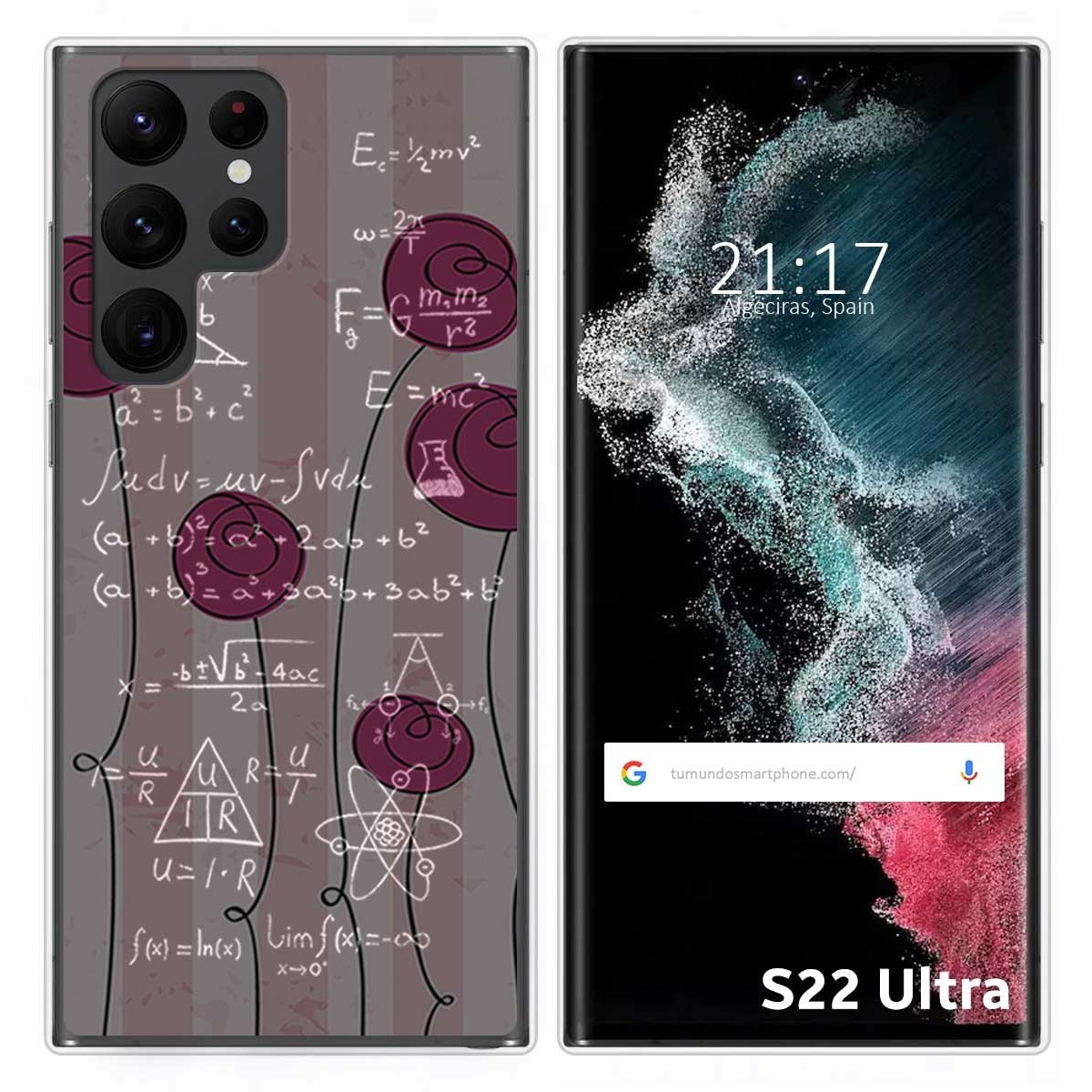 Funda Silicona para Samsung Galaxy S22 Ultra 5G diseño Flores Vintage Dibujos