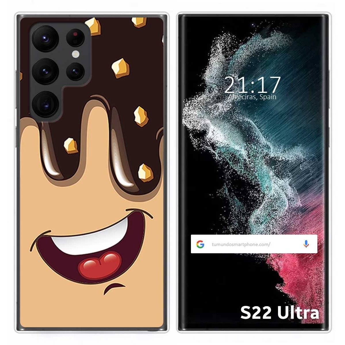 Funda Silicona para Samsung Galaxy S22 Ultra 5G diseño Helado Chocolate Dibujos