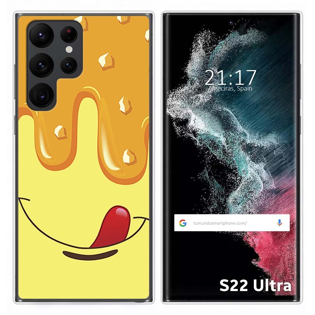 Funda Silicona para Samsung Galaxy S22 Ultra 5G diseño Helado Vainilla Dibujos