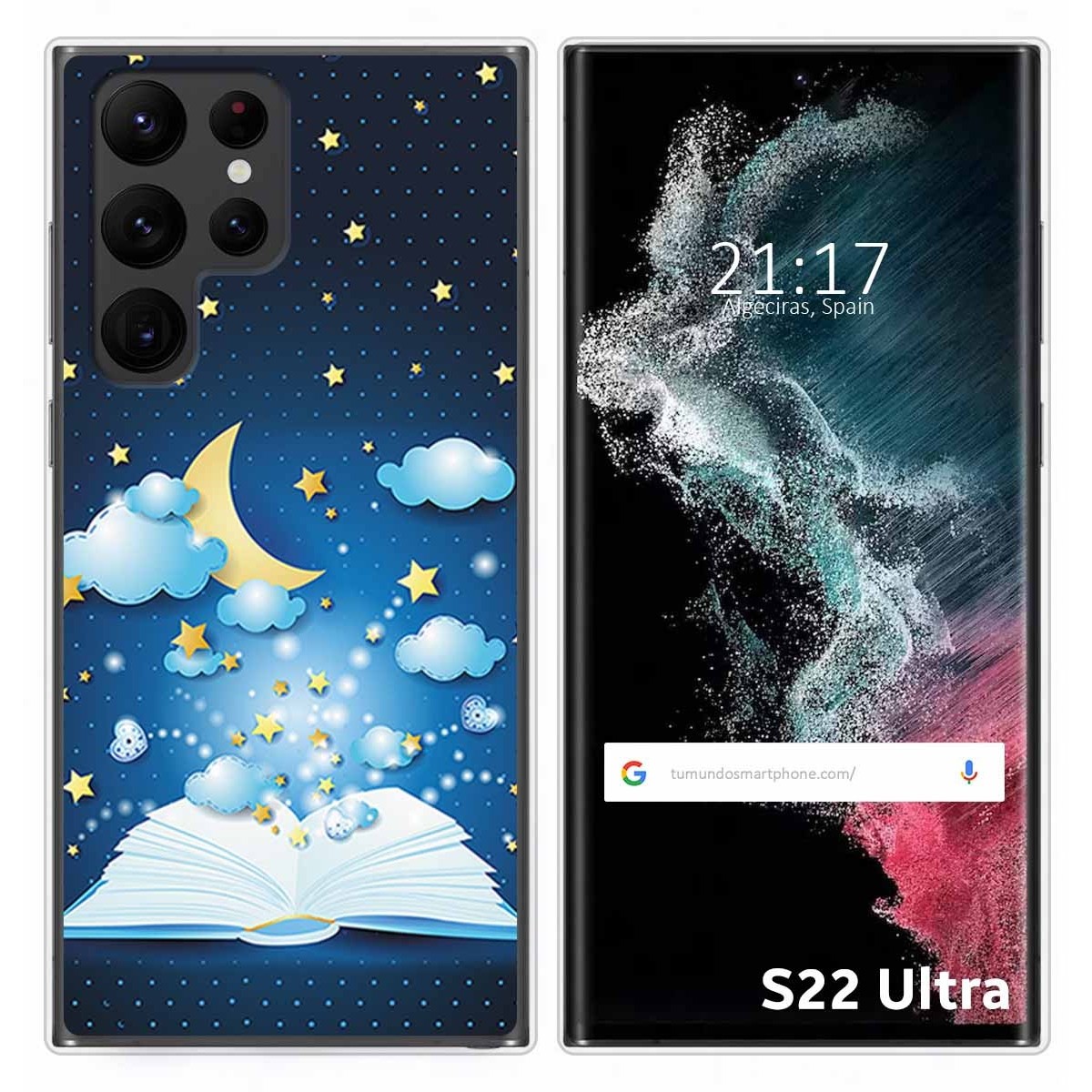 Funda Silicona para Samsung Galaxy S22 Ultra 5G diseño Libro Cuentos Dibujos